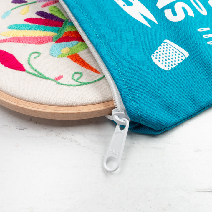 Snuggly Monkey Double Sided Project Bag