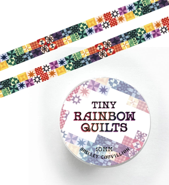 Tiny Rainbow Quilt Washi Tape