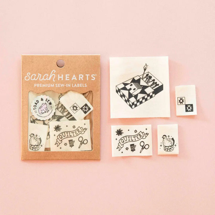 Toad and Sew Quilty Tattoo Multipack Woven Labels