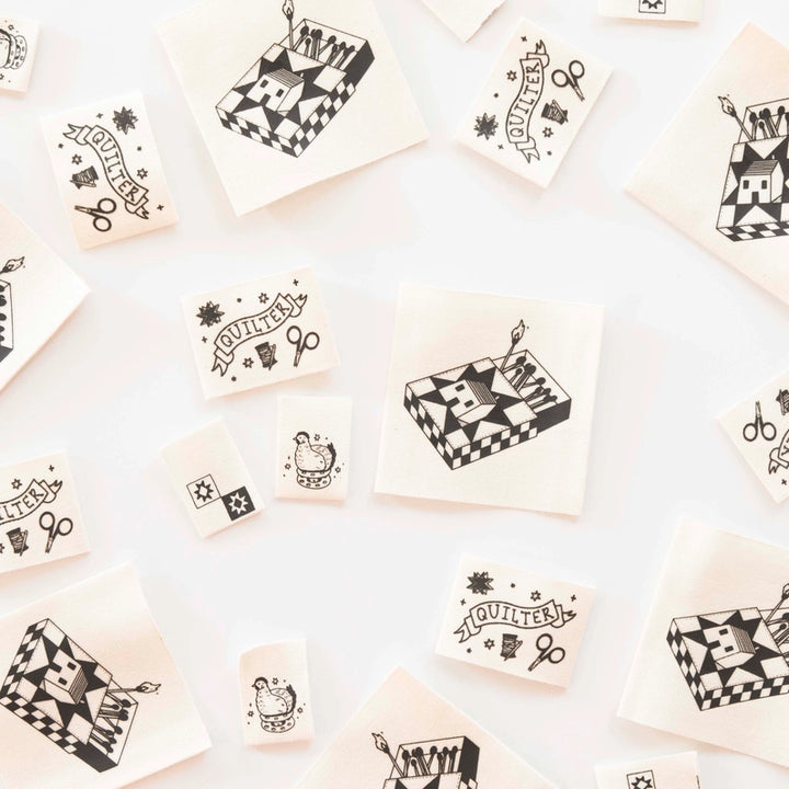 Toad and Sew Quilty Tattoo Multipack Woven Labels