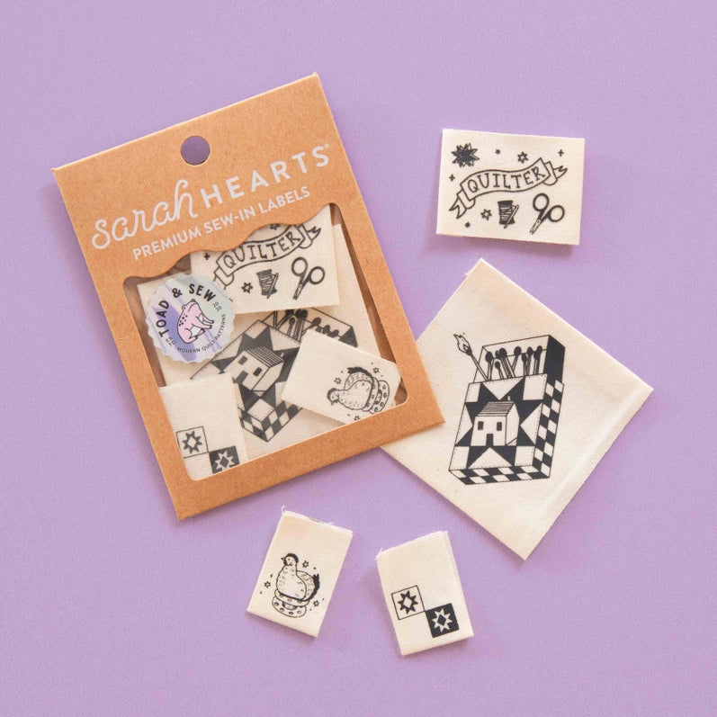 Toad and Sew Quilty Tattoo Multipack Woven Labels