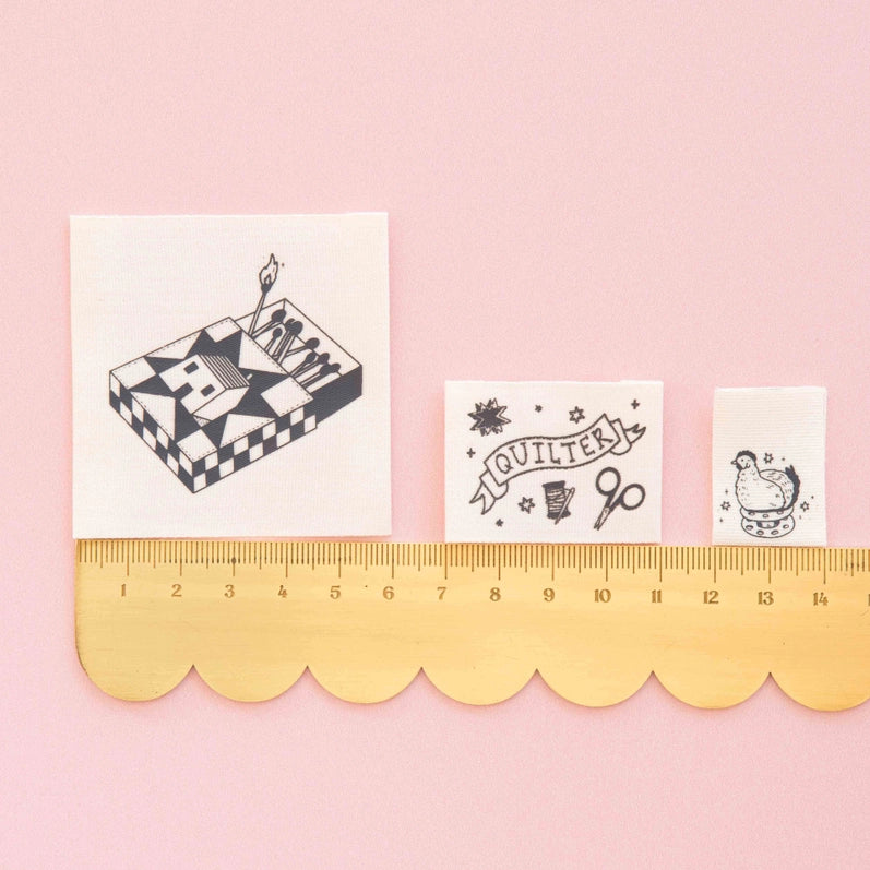Toad and Sew Quilty Tattoo Multipack Woven Labels