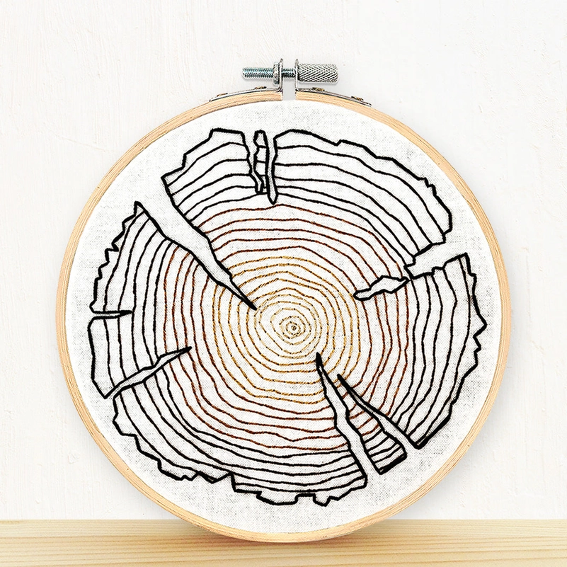 Tree Rings Embroidery Kit