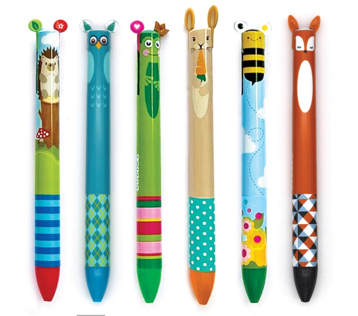 Twice as Nice Woodland Critter 2-Color Click Pen