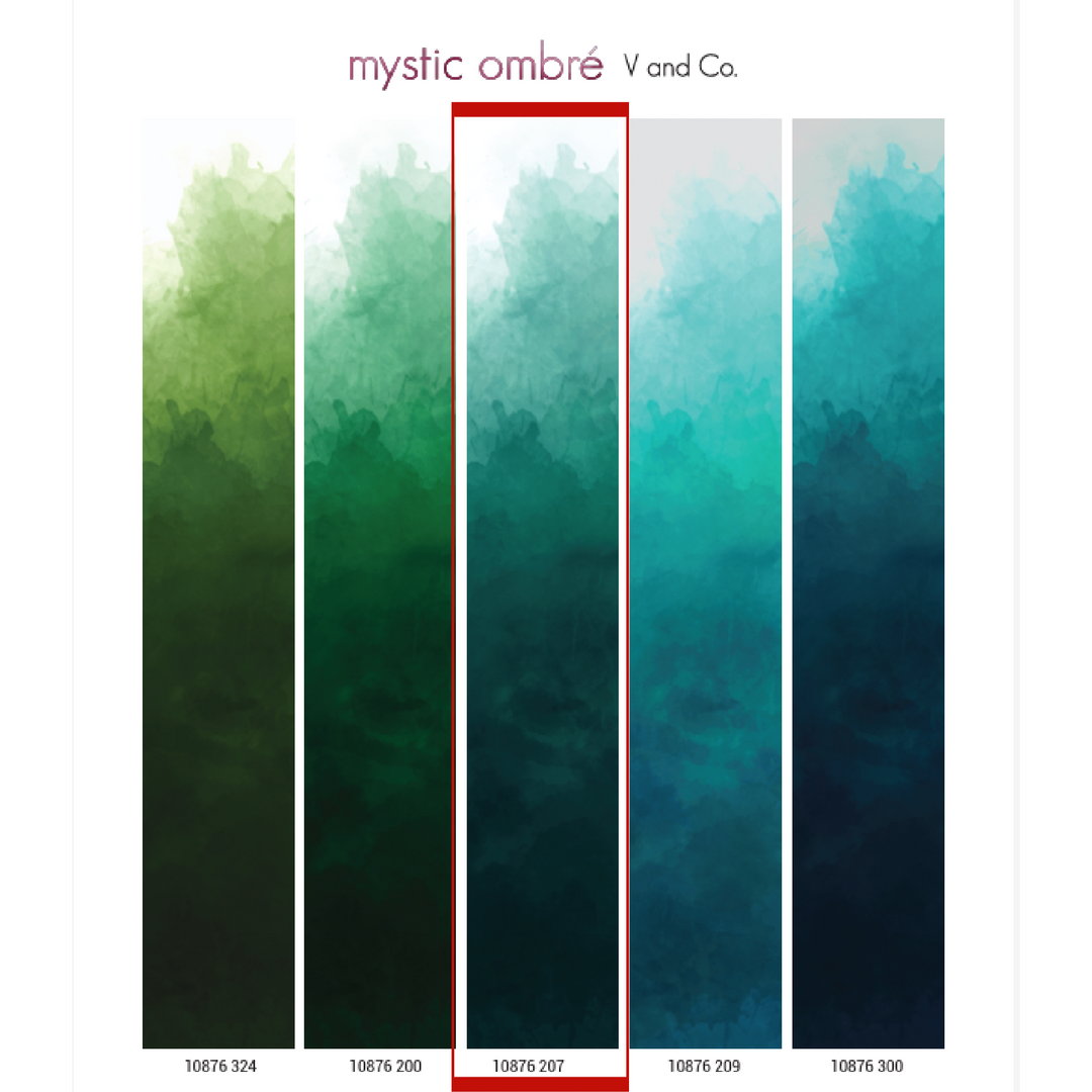 V and CO Mystic Ombré Cotton Fabric - Lagoon (VCMO207)