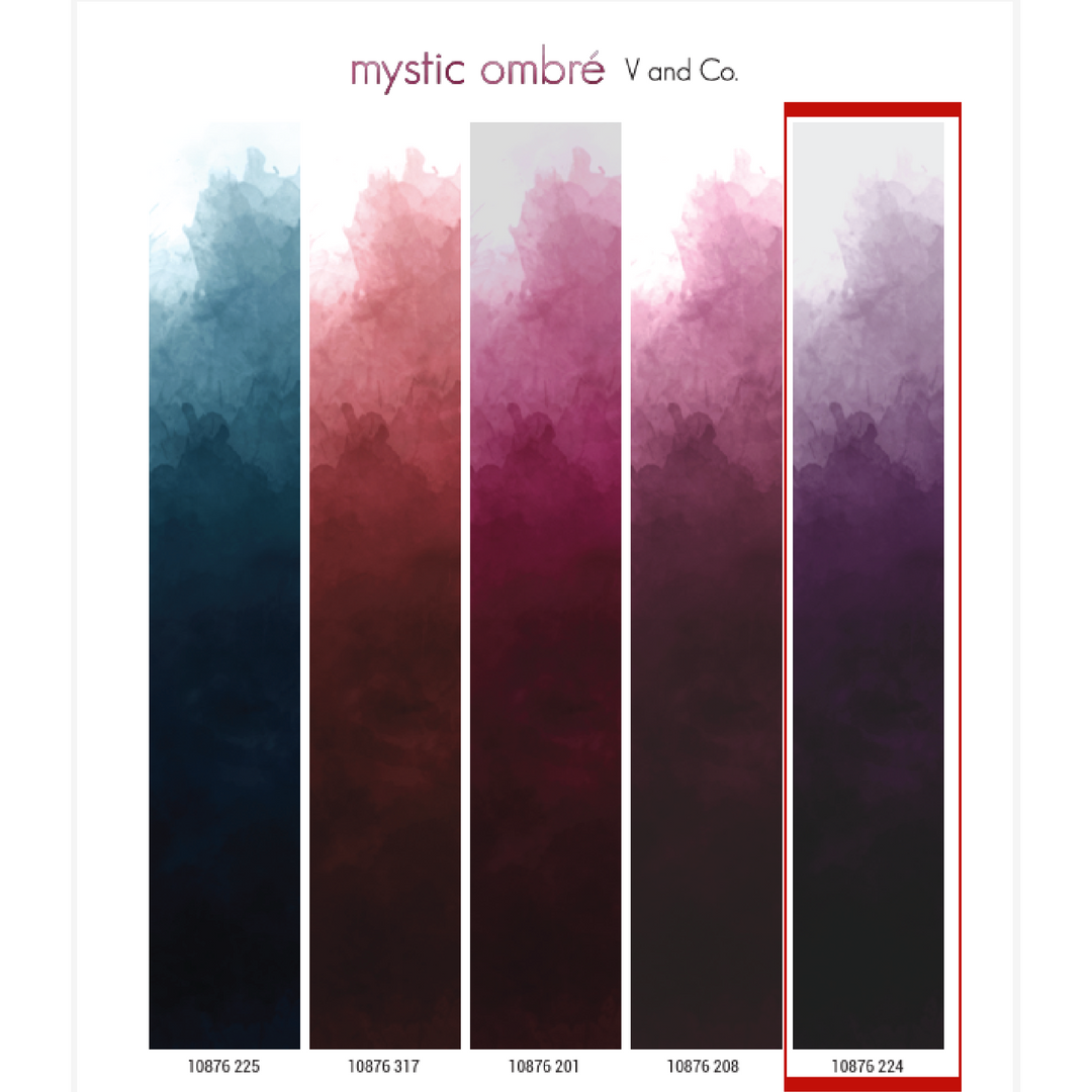 V and CO Mystic Ombré Cotton Fabric - Aubergine (VCMO224)