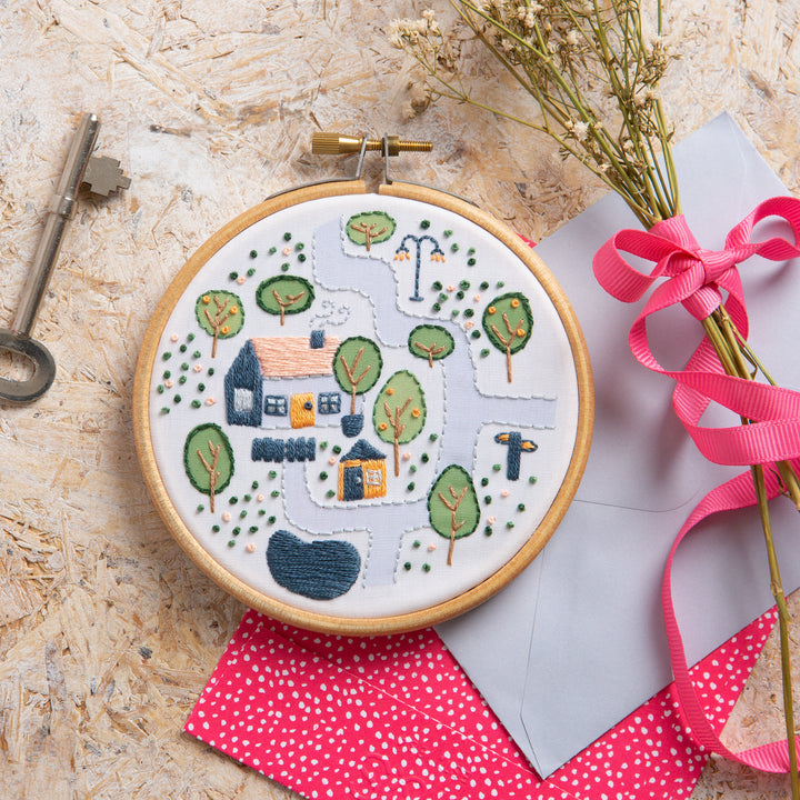 Village Cottage Mini Embroidery Kit