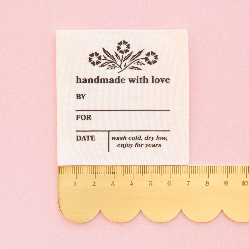 Vintage Handmade with Love Woven Labels