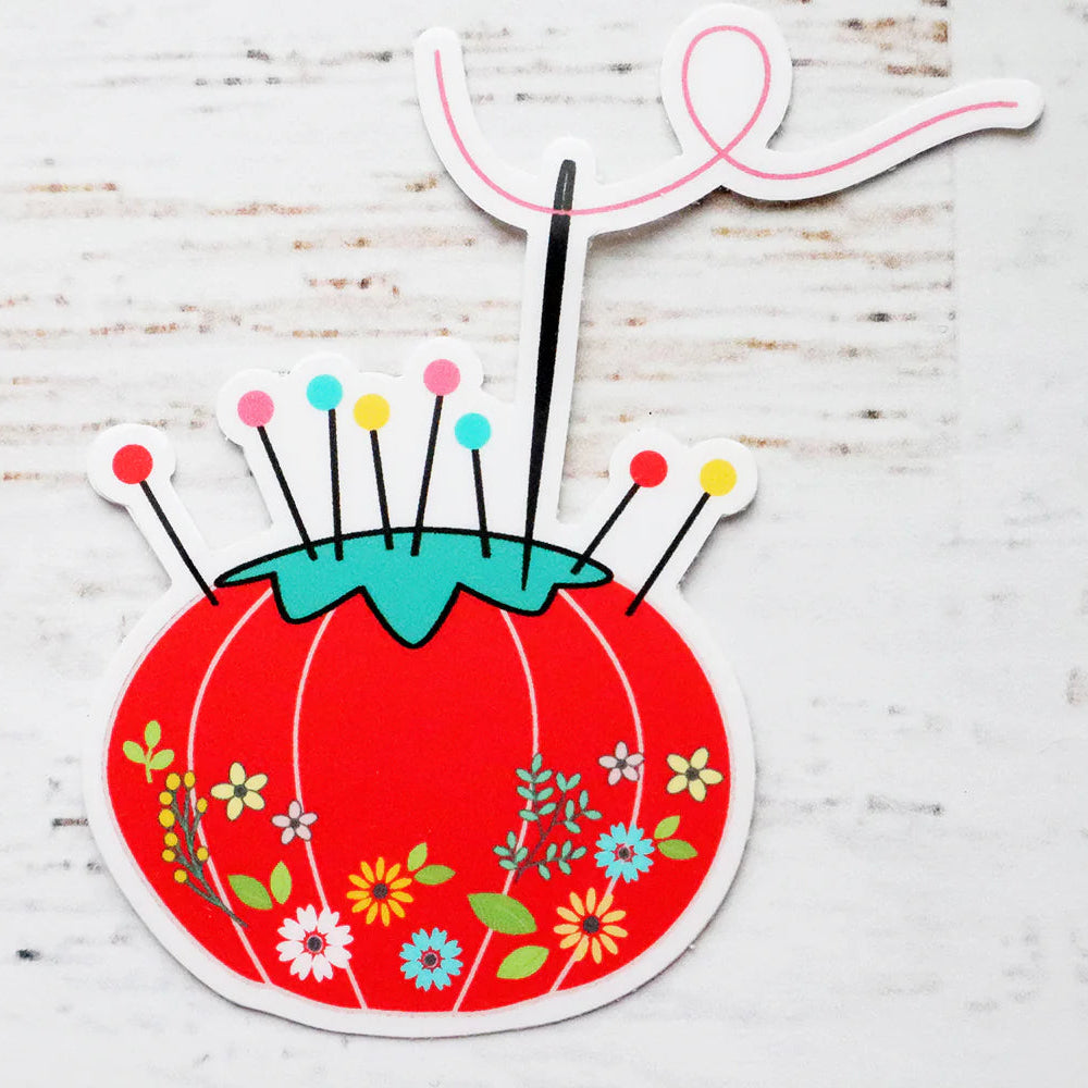 Vintage Tomato Pincushion Vinyl Sticker