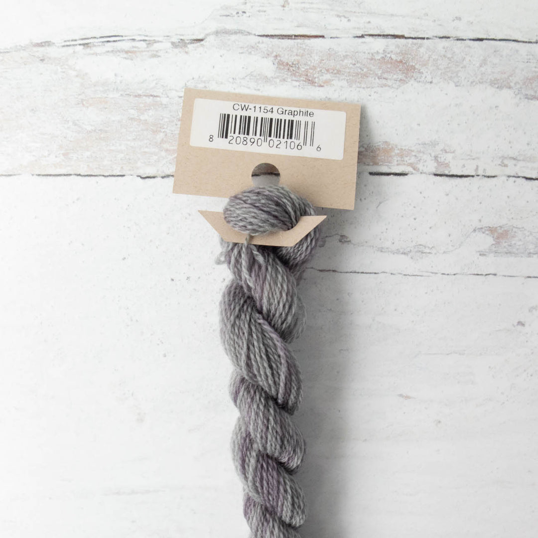 Hand Over Dyed Crewel Wool Yarn - Graphite (1154)