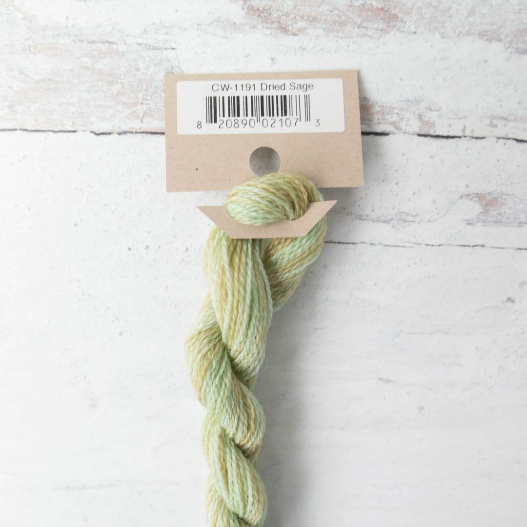 Hand Over Dyed Crewel Wool Yarn - Dried Sage (1191)