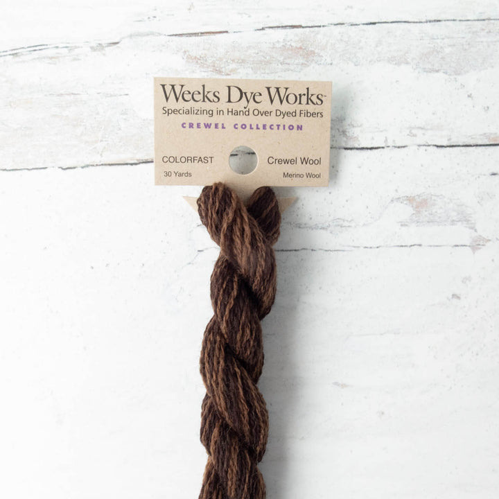 Hand Over Dyed Crewel Wool Yarn - Molasses (1268)