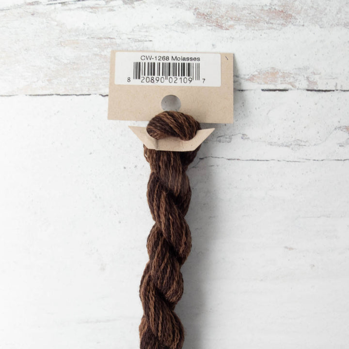 Hand Over Dyed Crewel Wool Yarn - Molasses (1268)