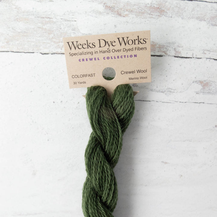 Hand Over Dyed Crewel Wool Yarn - Collards (1277)