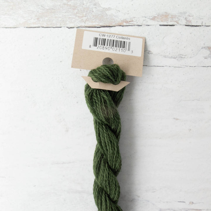 Hand Over Dyed Crewel Wool Yarn - Collards (1277)