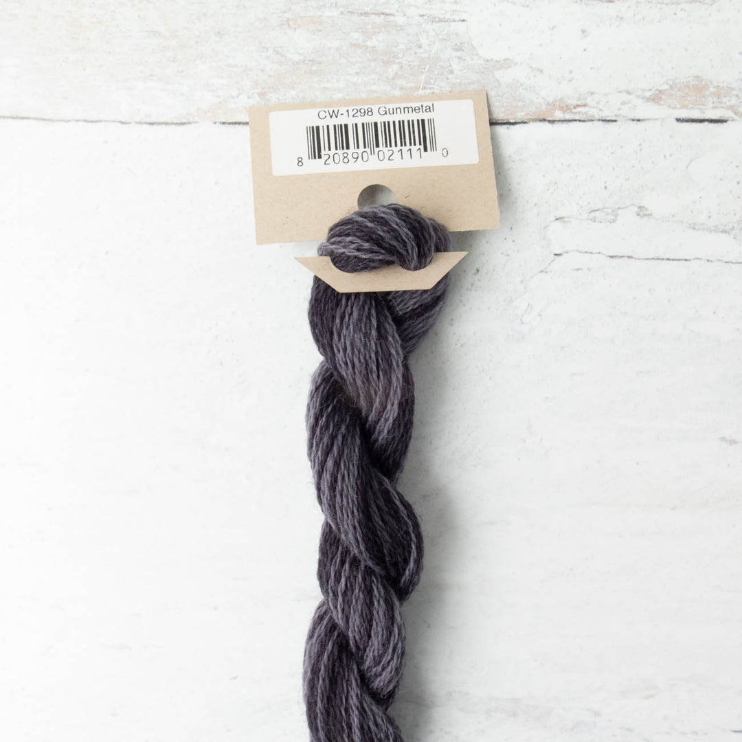Hand Over Dyed Crewel Wool Yarn - Gunmetal (1298)