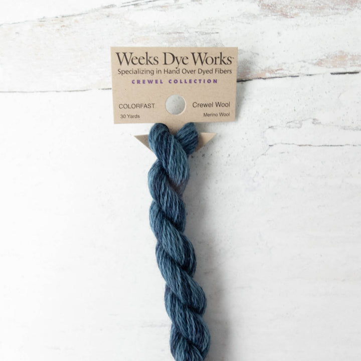 Hand Over Dyed Crewel Wool Yarn - Deep Sea (2104)
