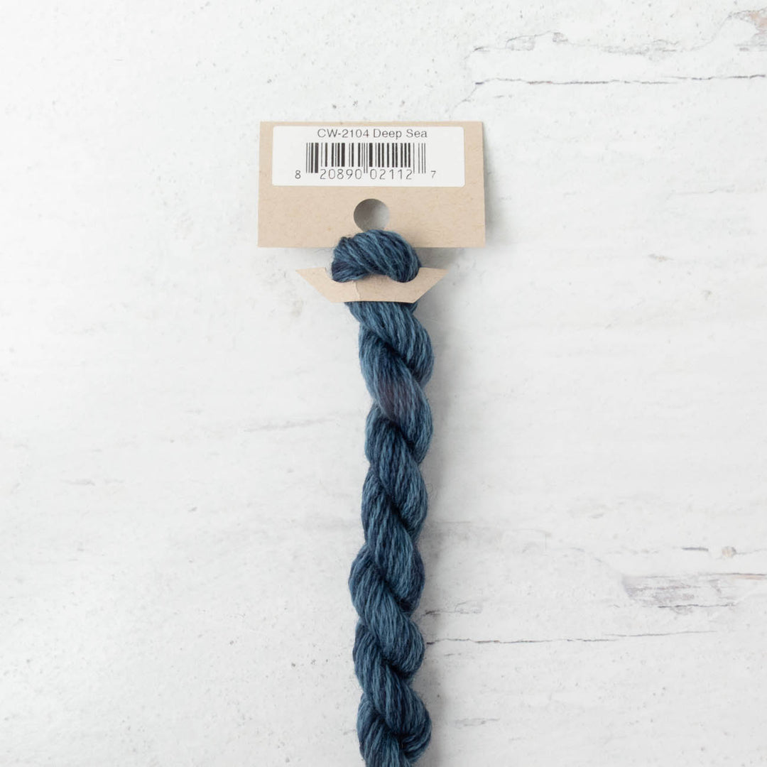 Hand Over Dyed Crewel Wool Yarn - Deep Sea (2104)