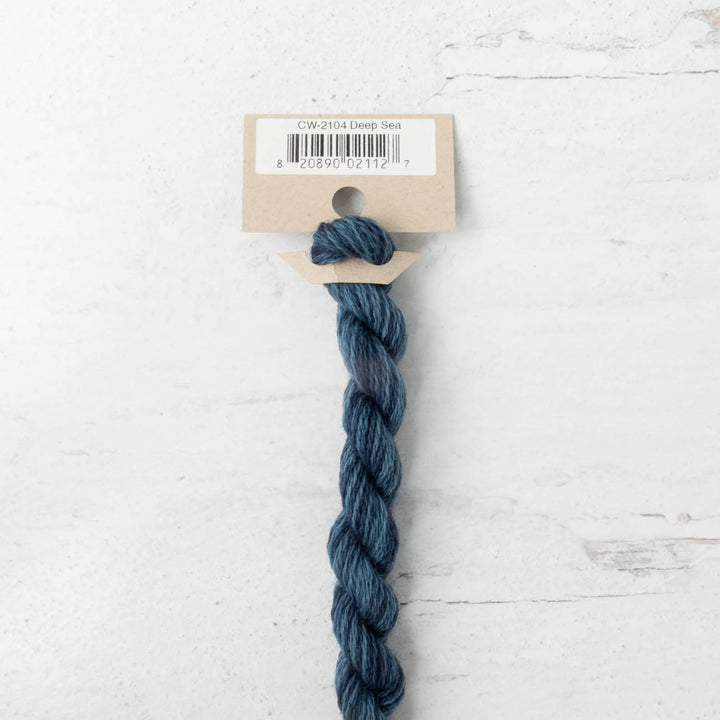 Hand Over Dyed Crewel Wool Yarn - Deep Sea (2104)