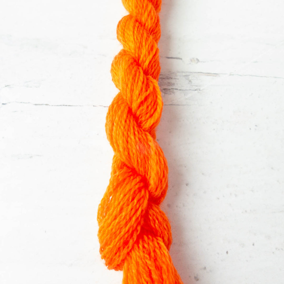 Hand Over Dyed Crewel Wool Yarn - Pumpkin (2228)