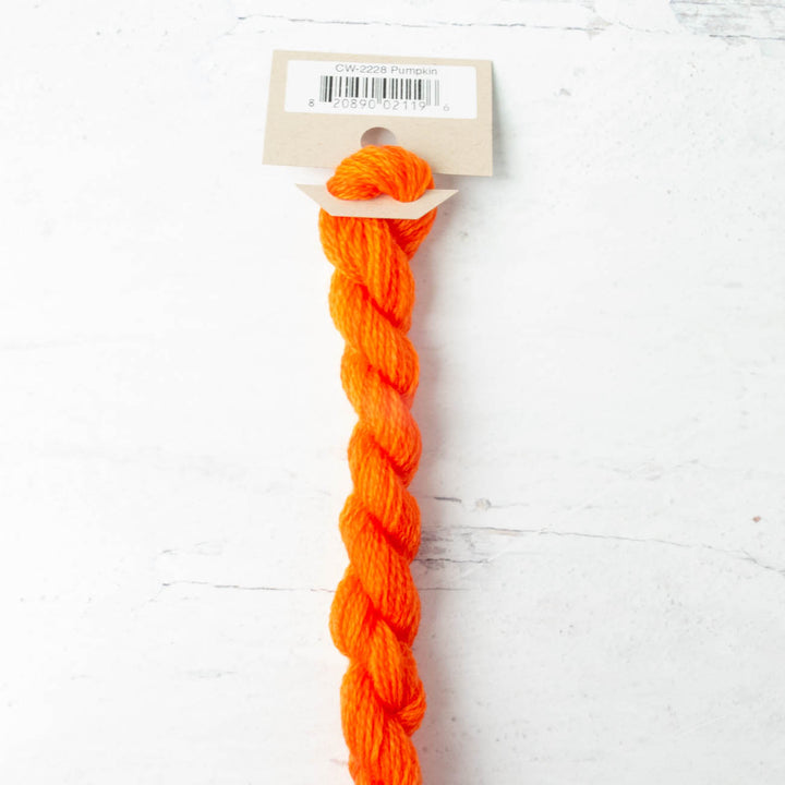 Hand Over Dyed Crewel Wool Yarn - Pumpkin (2228)