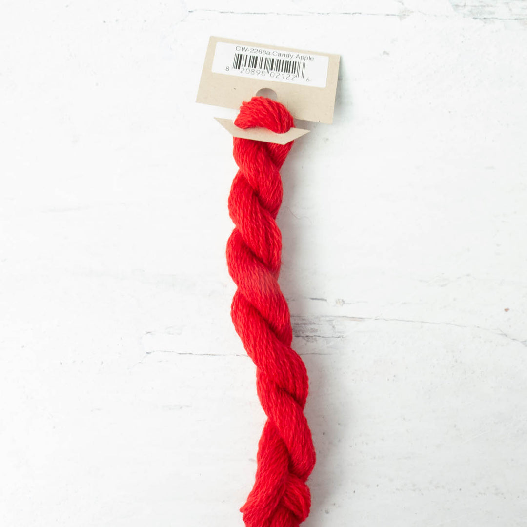 Hand Over Dyed Crewel Wool Yarn - Candy Apple (2268a)