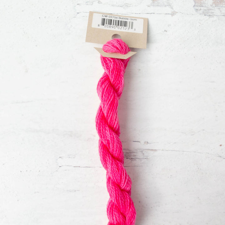 Hand Over Dyed Crewel Wool Yarn - Bubble Gum (2275a)