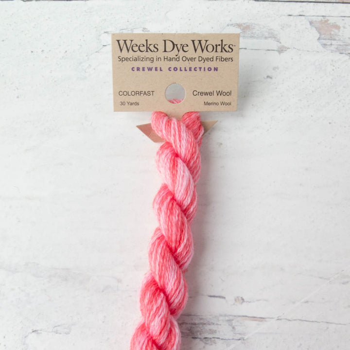 Hand Over Dyed Crewel Wool Yarn - Emma's Pink (2280)