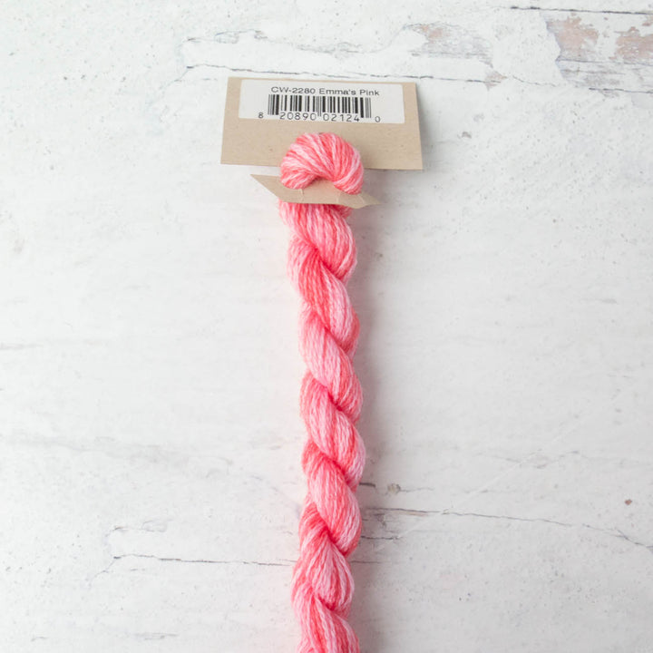 Hand Over Dyed Crewel Wool Yarn - Emma's Pink (2280)