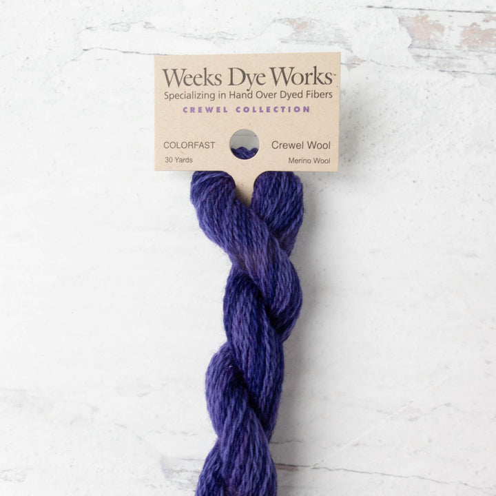 Hand Over Dyed Crewel Wool Yarn - Purple Rain (2338)