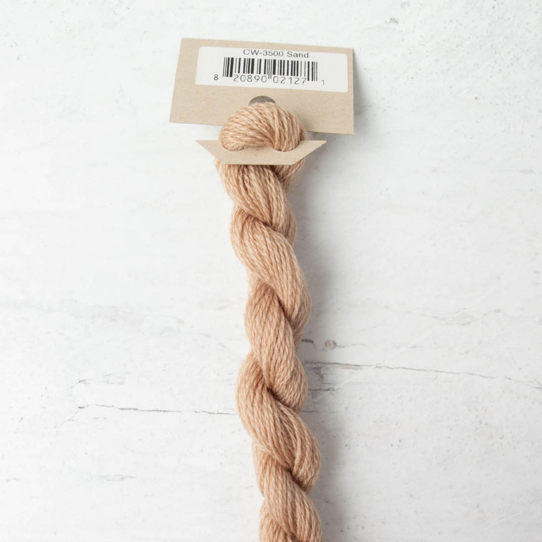 Hand Over Dyed Crewel Wool Yarn - Sand (3500)