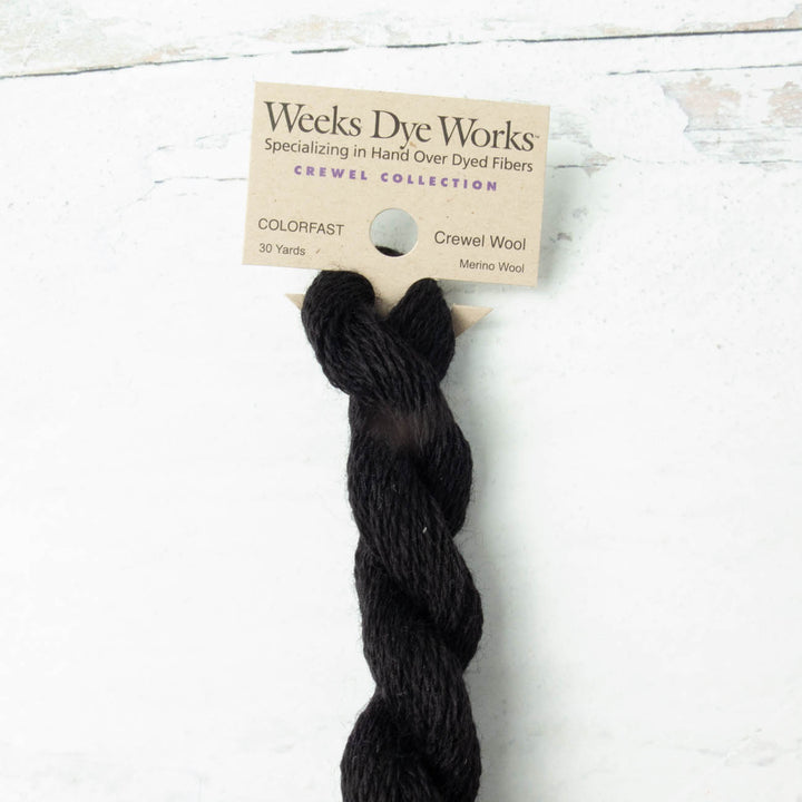 Hand Over Dyed Crewel Wool Yarn - Mascara (3910)