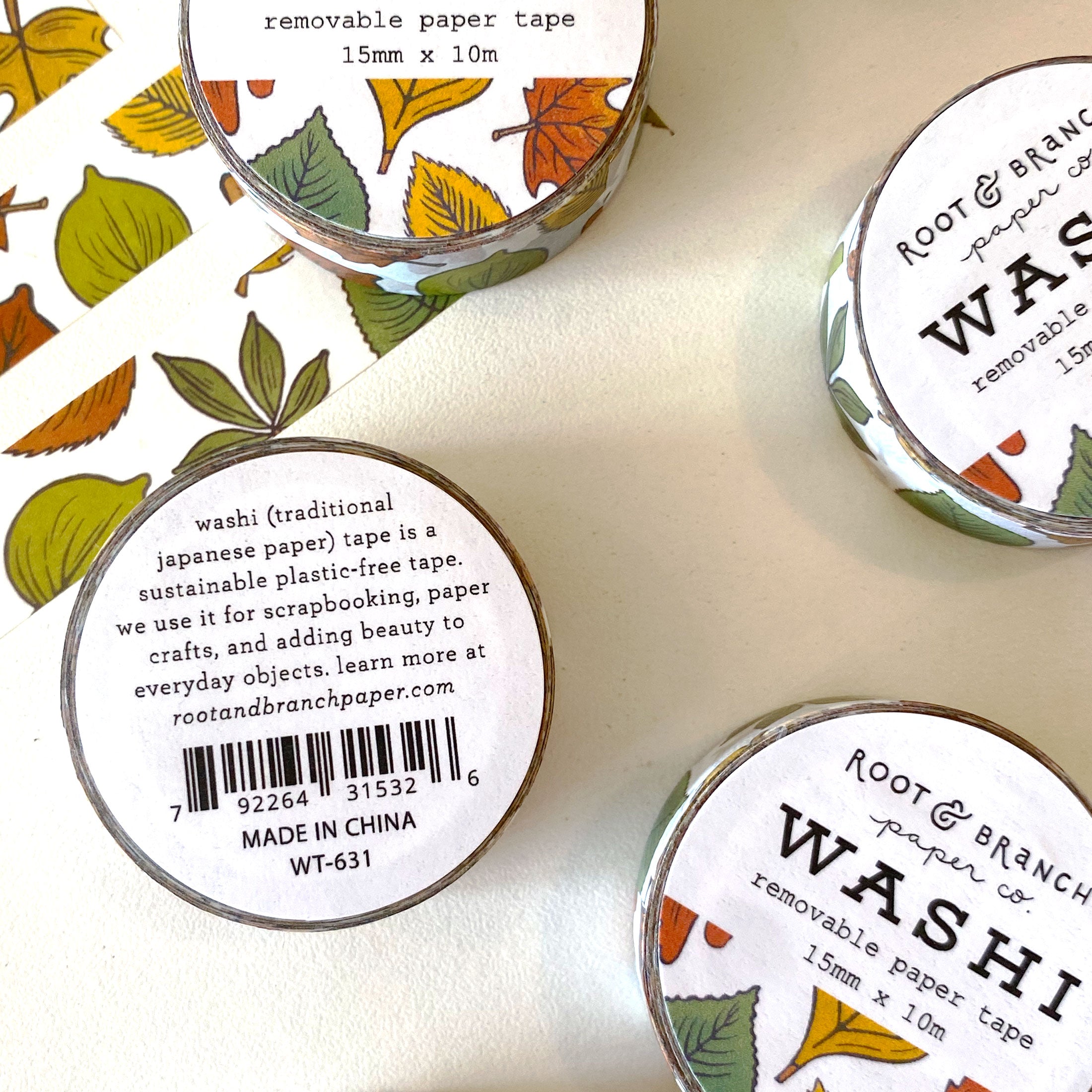 Thin Washi Tape - Leaf