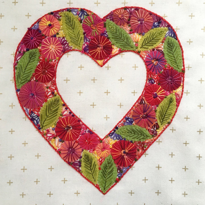Wendy Williams Wool Applique Pack - Floral Heart