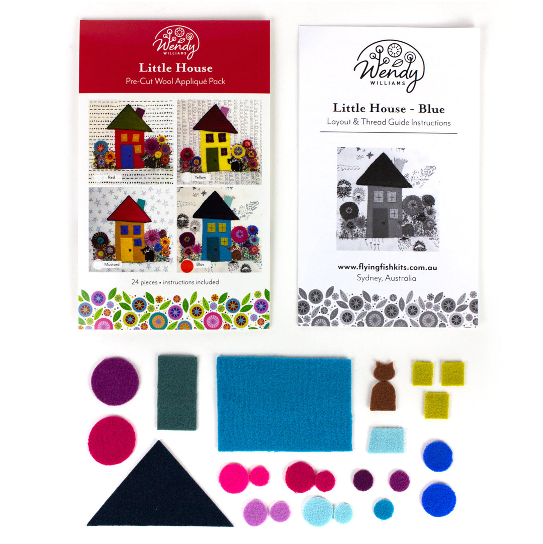 Wendy Williams Wool Applique Pack - Blue Little House