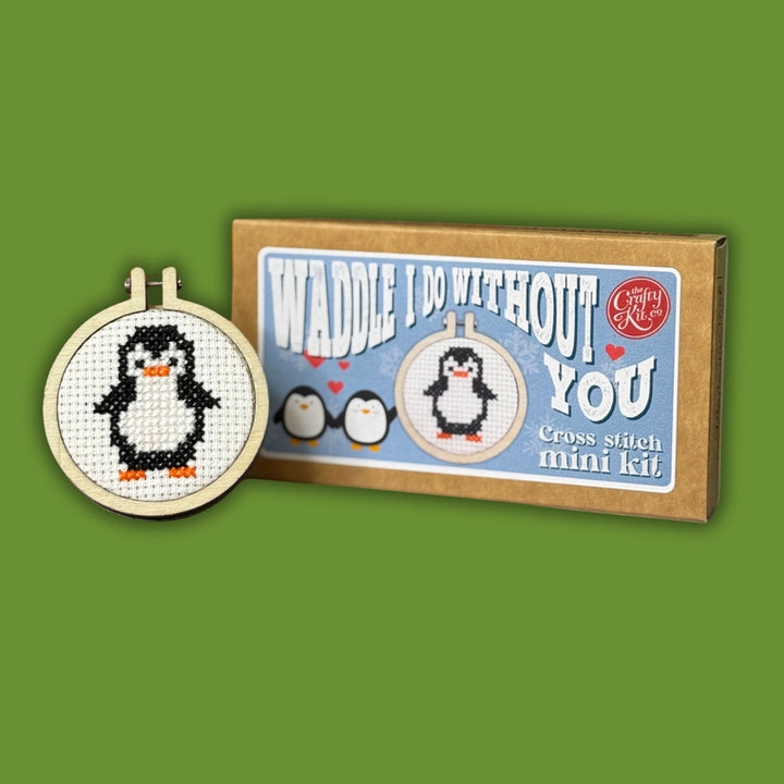 Mini Matchbox Cross Stitch Kit - Waddle I Do Without You