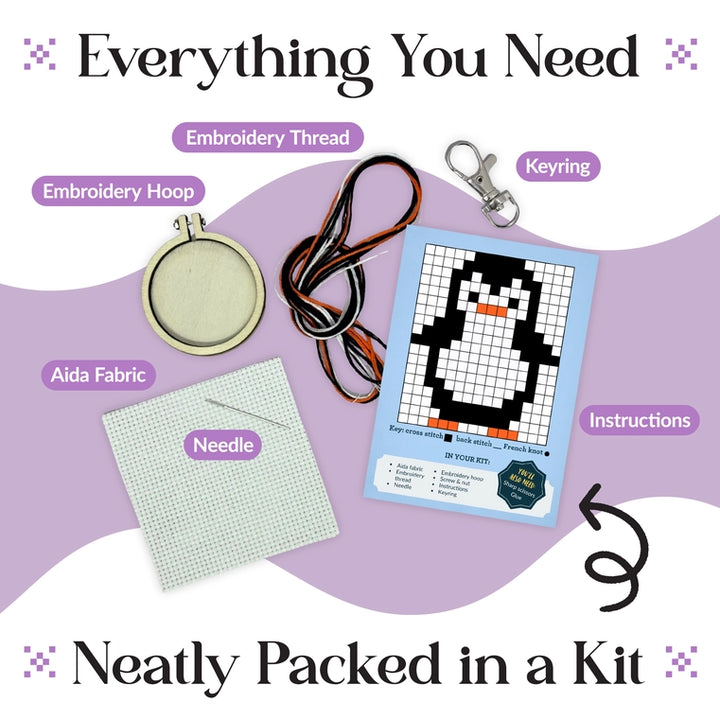 Mini Matchbox Cross Stitch Kit - Waddle I Do Without You