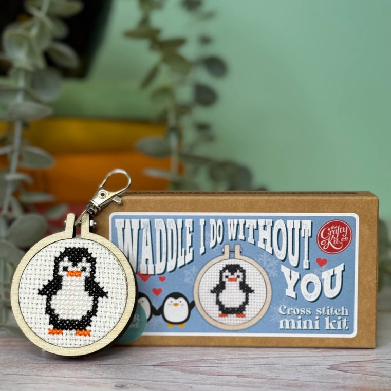 Mini Matchbox Cross Stitch Kit - Waddle I Do Without You