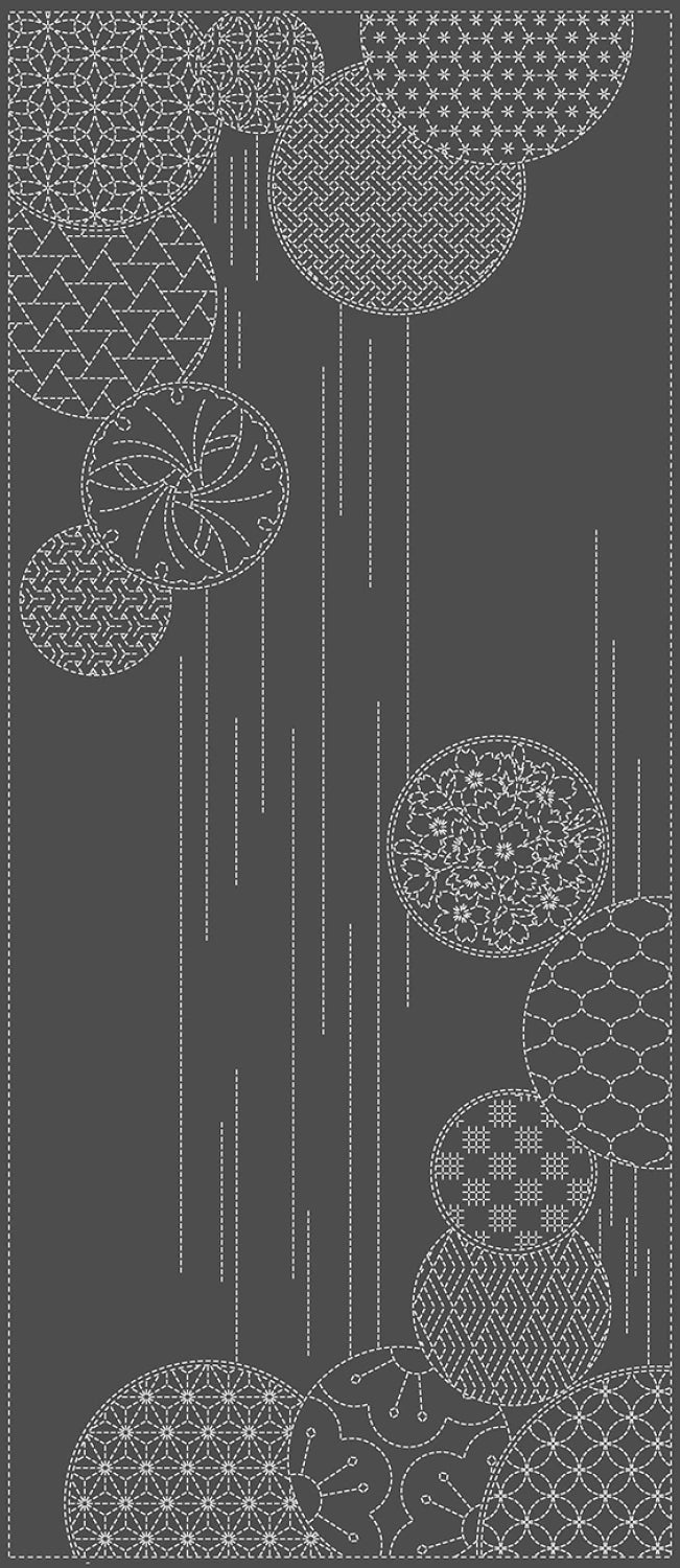 Large Sashiko Sampler - Waterfall