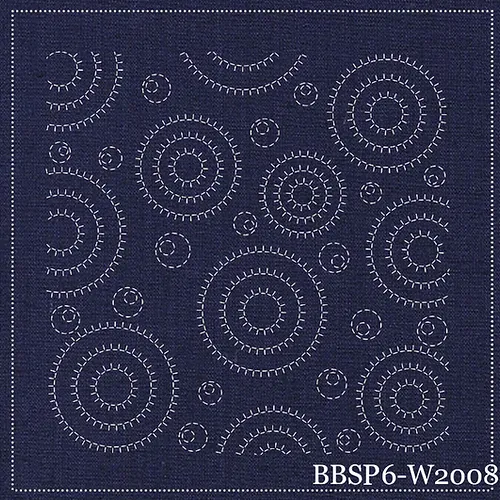 Water Ripples Pre-Stenciled Sashiko Sampler