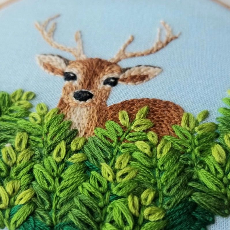 Wild Fern Deer Embroidery Kit