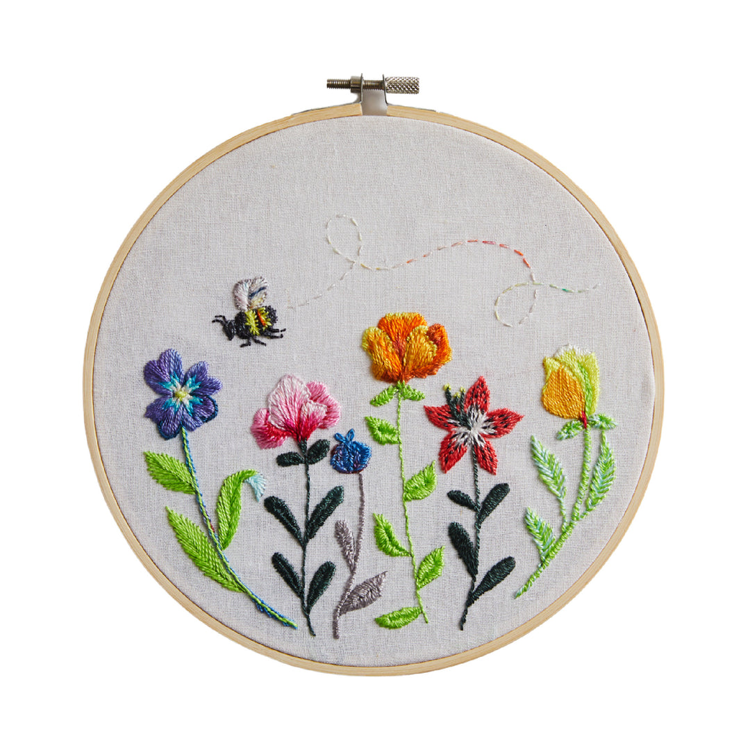 Circle of Flowers Embroidery Kit – Snuggly Monkey