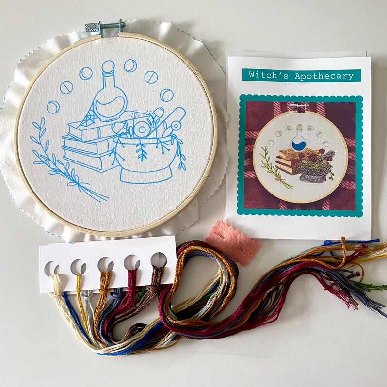 Witch's Apothecary Hand Embroidery Kit