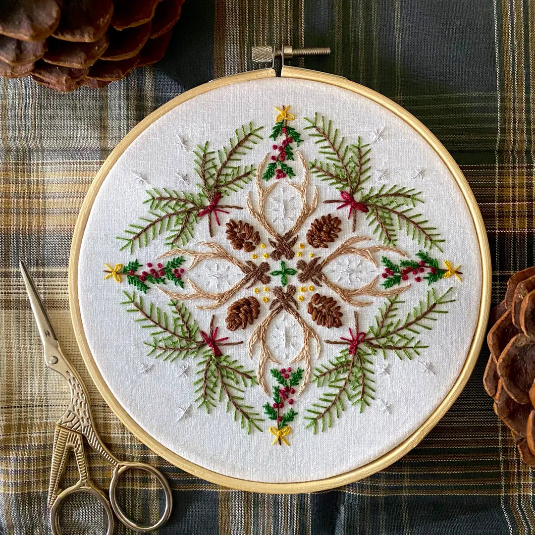 Woodland Mandala Hand Embroidery Kit