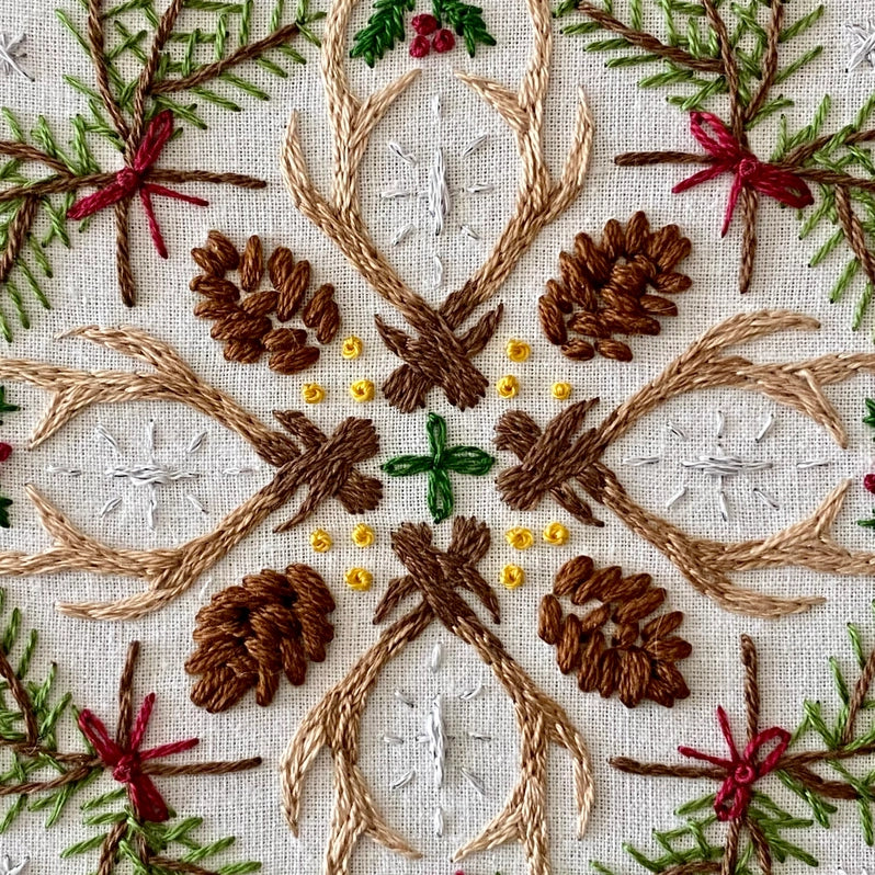 Woodland Mandala Hand Embroidery Kit