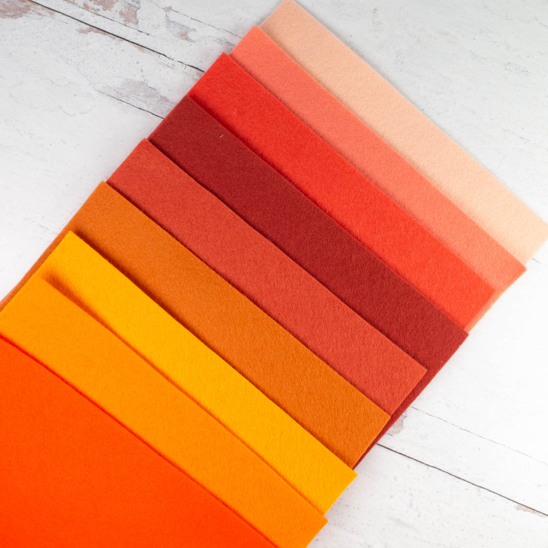 Wool Felt Sheet Collection - Orange