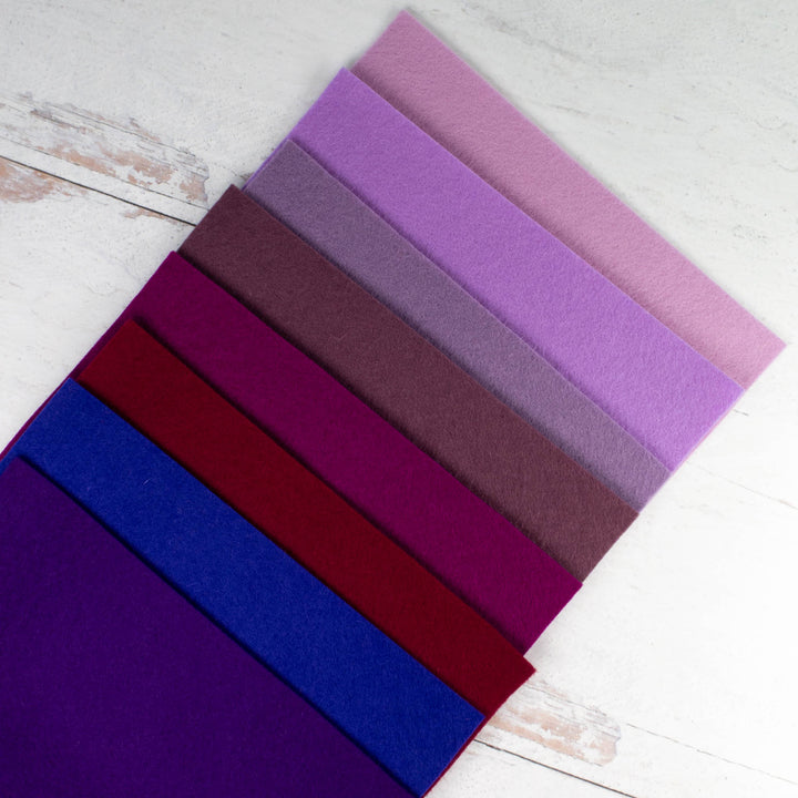Wool Felt Sheet Collection - Purple/Maroon