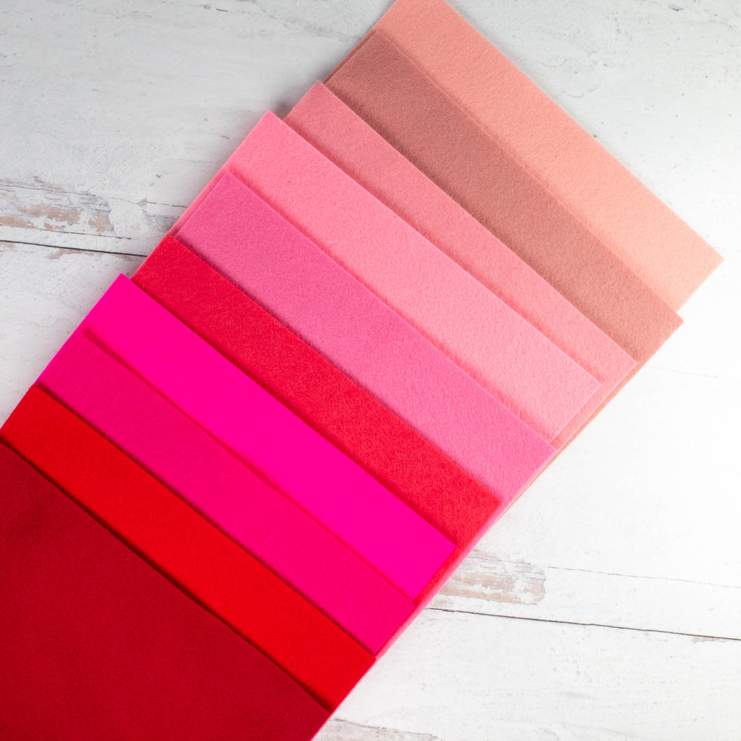 Wool Felt Sheet Collection - Pink/Red