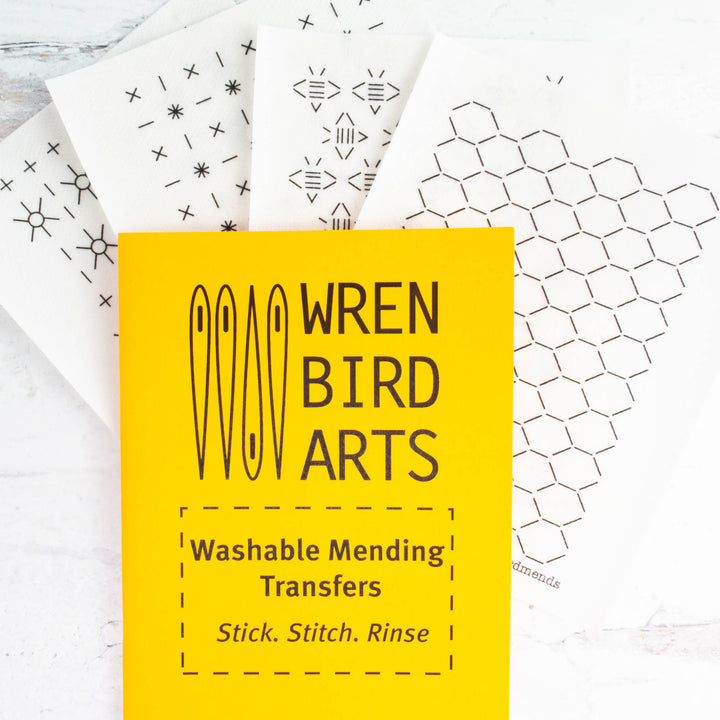 Stick & Stitch Sashiko Mending Patterns - Gold Set