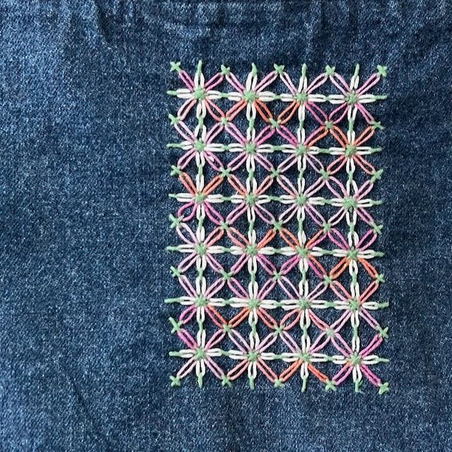 Stick & Stitch Sashiko Mending Patterns - Gold Set